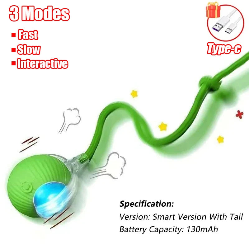 Cat Interactive Ball Toy Automatic Rolling Ball Pet Training Device