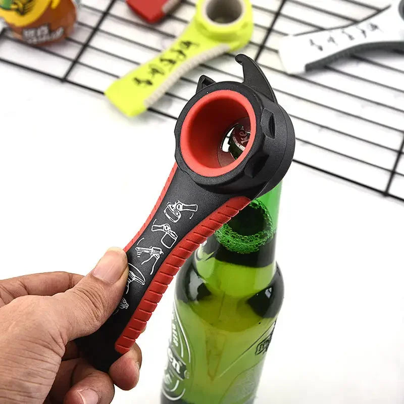 Multifunction Can Opener With Non Slip Silicone Handle
