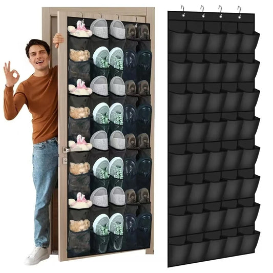 XMSJ Over The Door Shoe Rack With Large Mesh Pockets