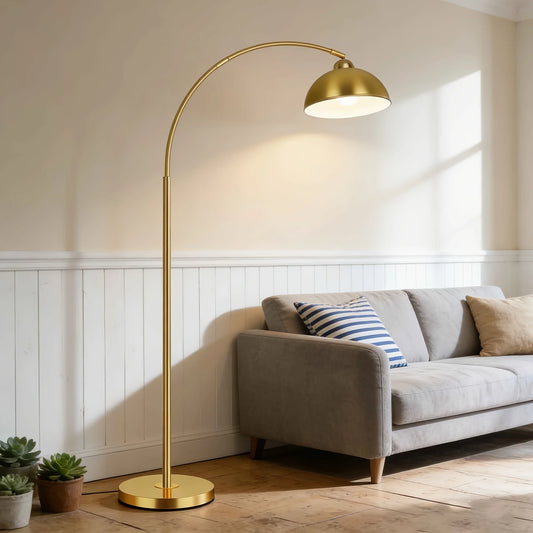 Firstchoicelighting Modern Arched Dimmable Floor Lamp With Remote