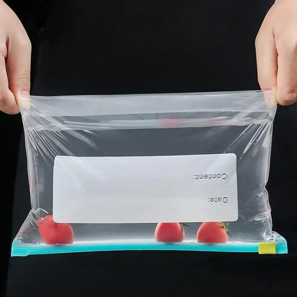 Reusable Food Storage Bags With Zip Seal Transparent Set