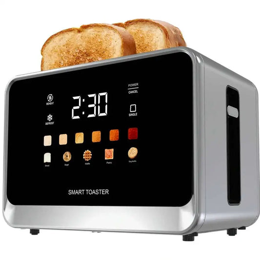 XMSJ 2 Slice Toaster With LCD Display Stainless Steel 430
