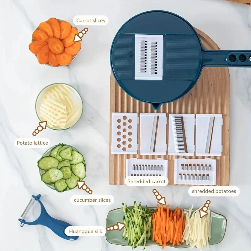 9 In 1 Vegetable Cutter Grater Slicer Kitchen Tools