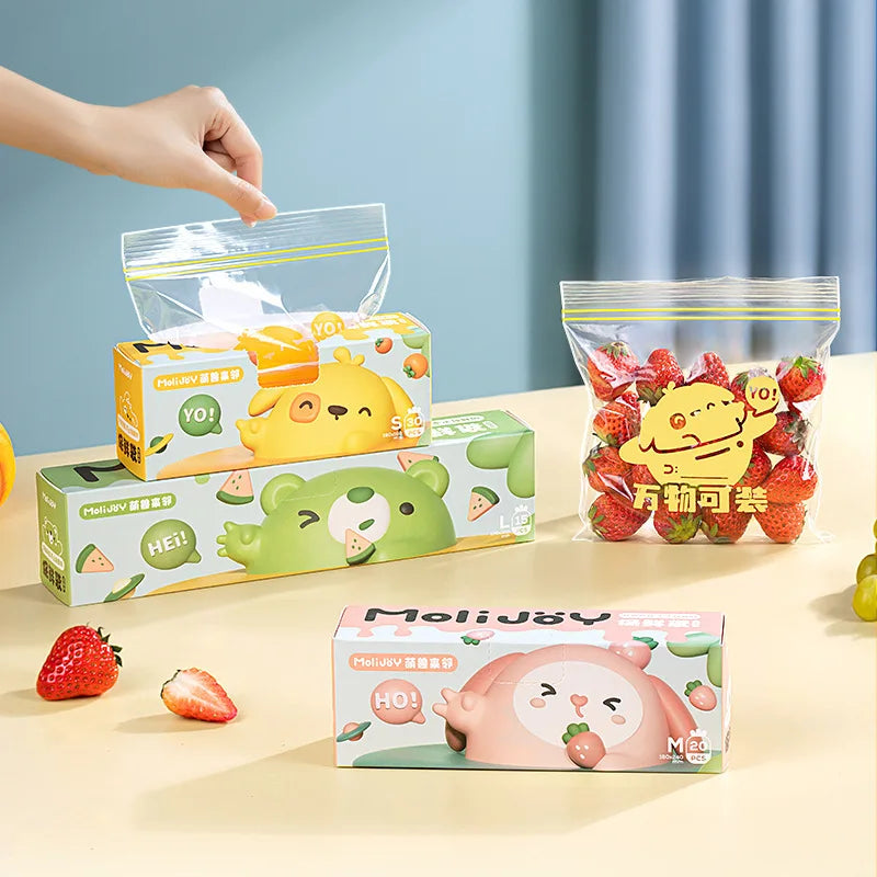 Reusable Zip Lock Bags Food Grade Transparent Storage Bags