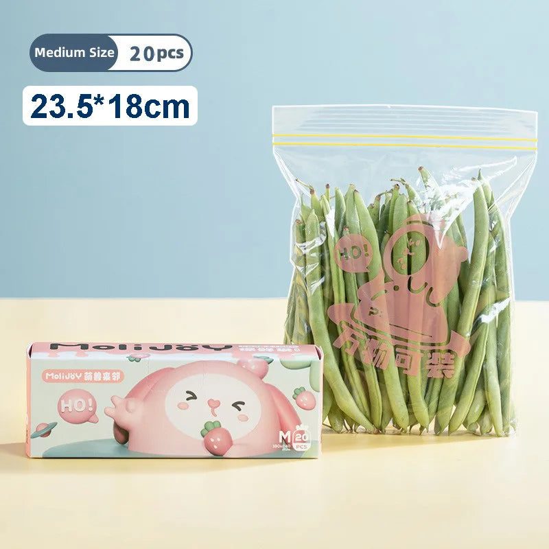 Reusable Zip Lock Bags Food Grade Transparent Storage Bags