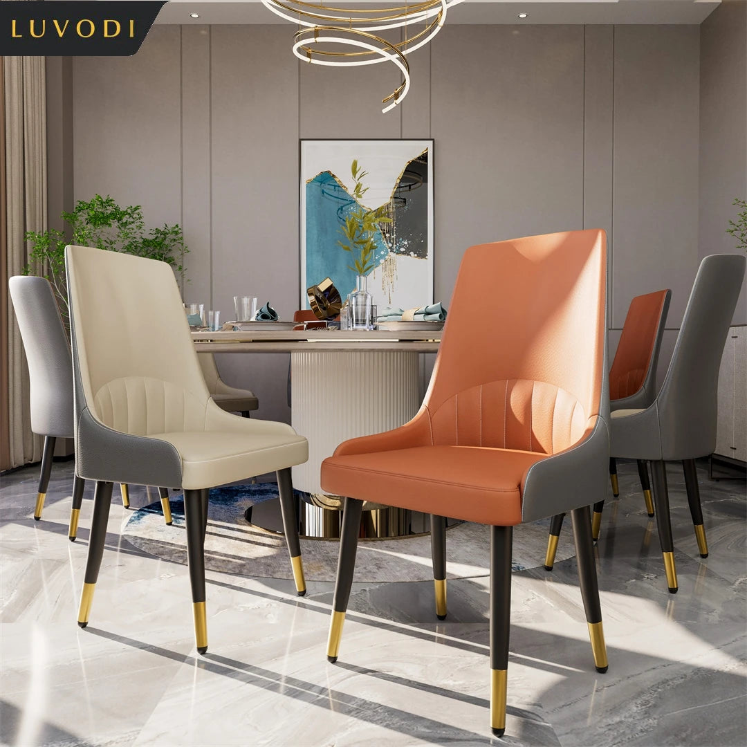 LUVODI 2 Piece Upholstered Dining Chairs With Arms