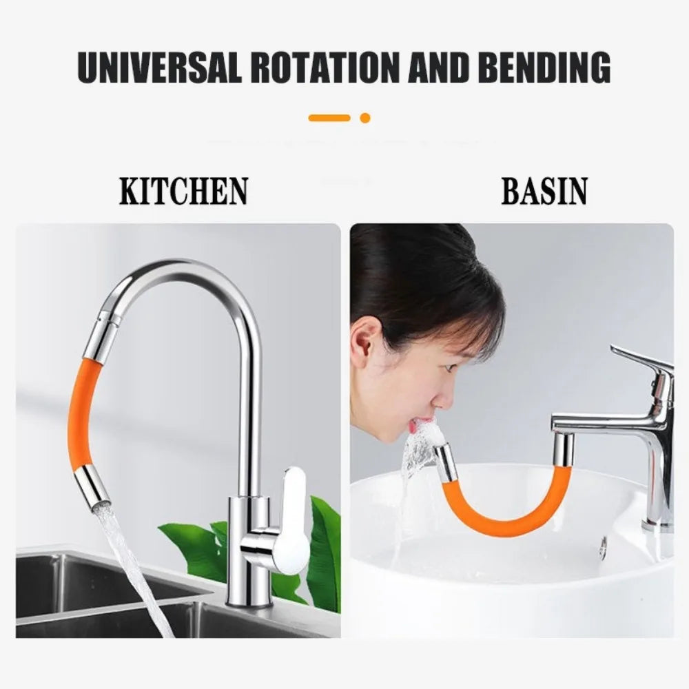 360 Degree Rotating Faucet Extender Silica Gel Splash Guard