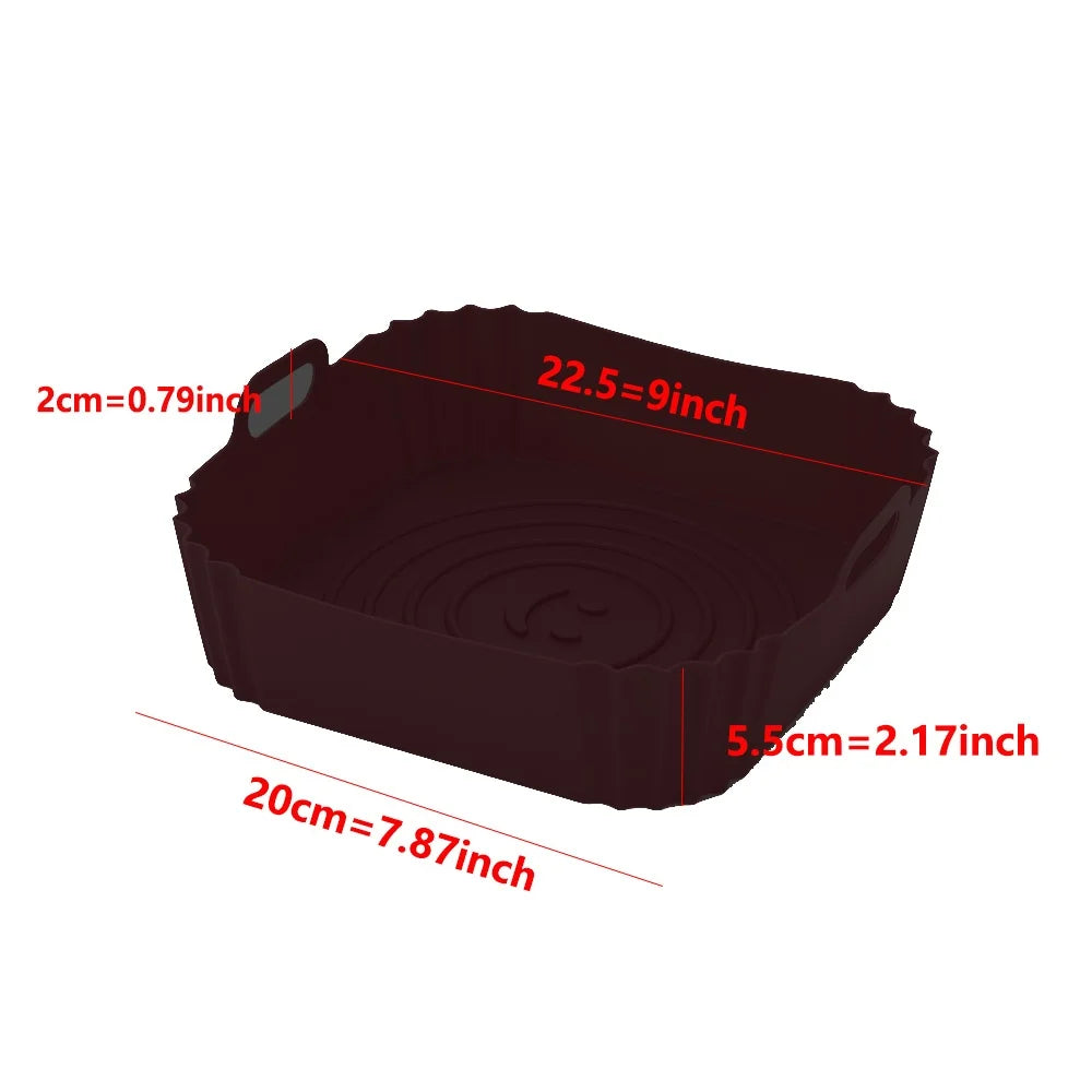 Nonstick Silicone Air Fryer Pan Liner For Oven Baking Tray