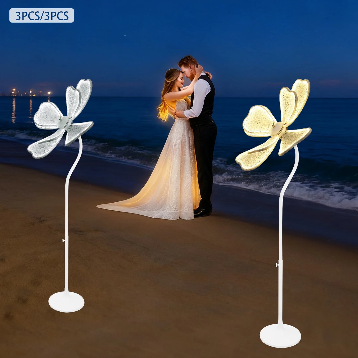 Three Pack 50W Wedding Flower Floor Lamp LED For Weddings
