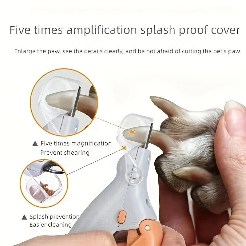 LED Pet Nail Clipper With Integrated Illumination For Dogs Cats