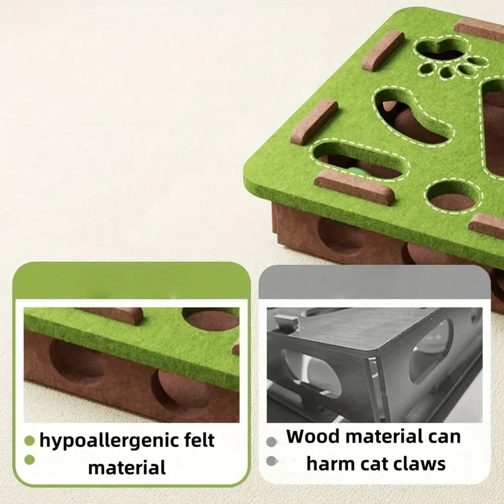 New Interactive Cat Toy With Maze Tunnel And Bell Ball