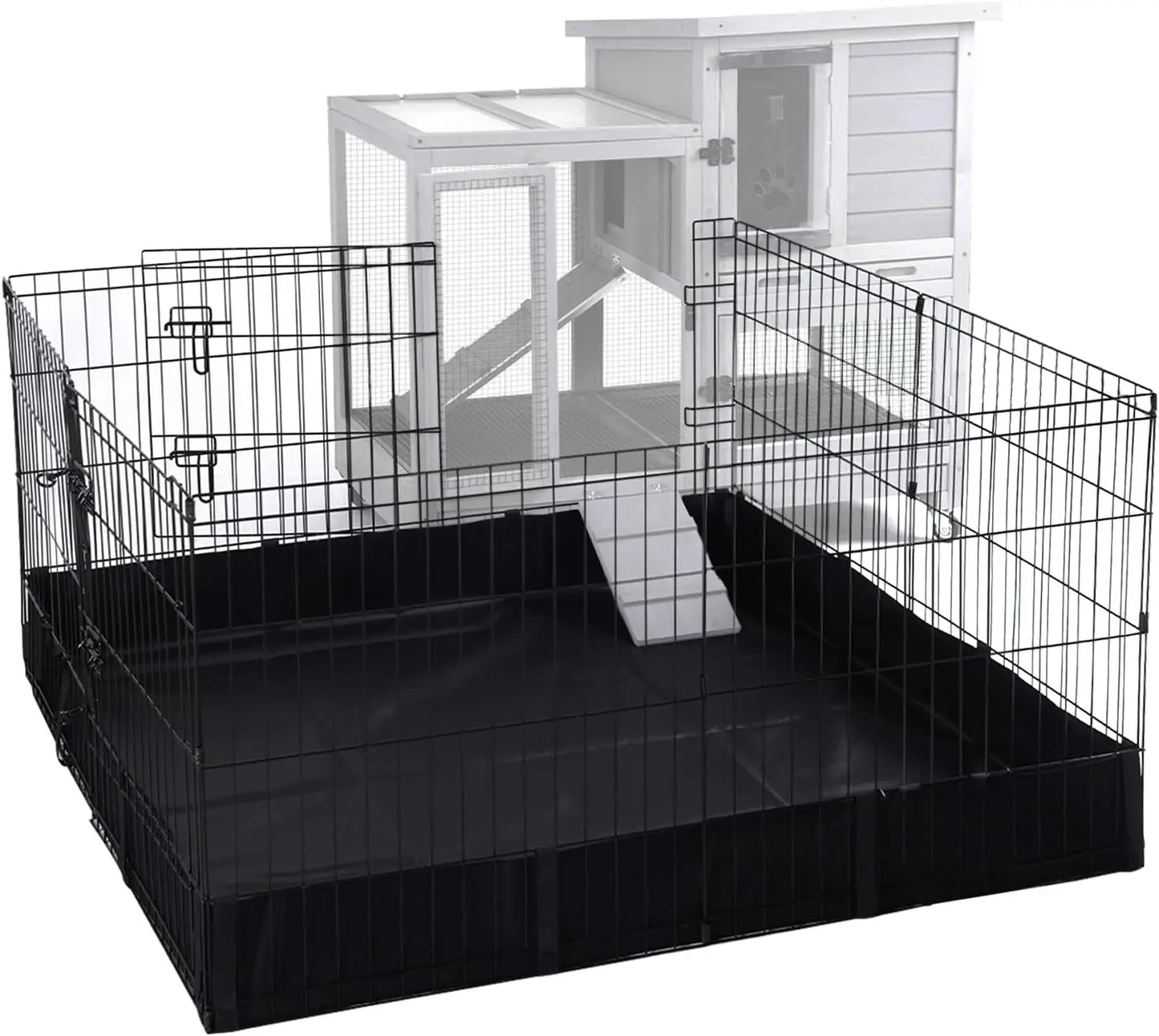 Rabbit Playpen Indoor Outdoor Enclosure With Waterproof Floor Liner