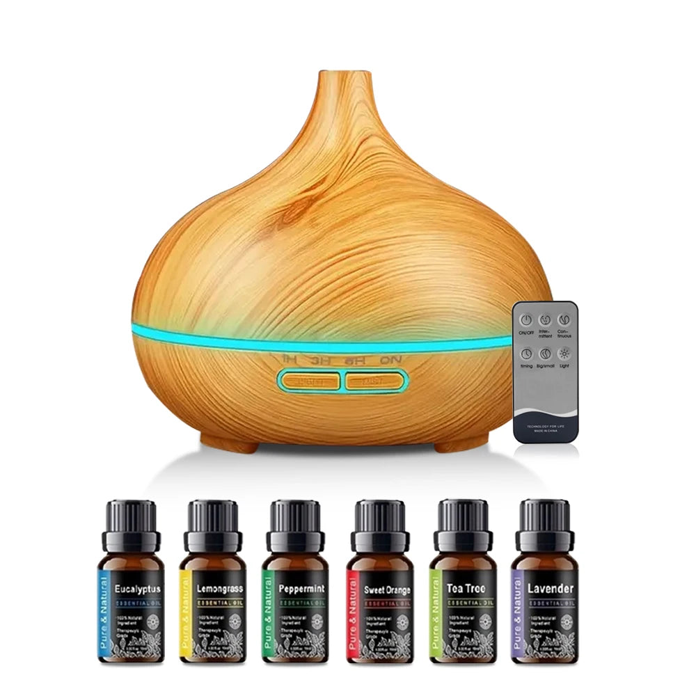 Oeny Ultrasonic Essential Oil Diffuser With 6 Oils Included