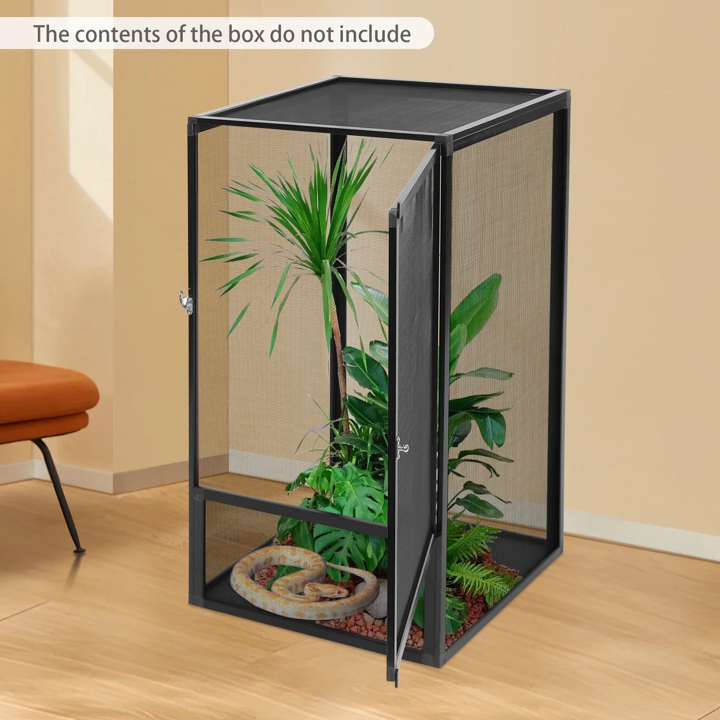 Aluminum Alloy Reptile Feeding Box Net Enclosure For Terrarium