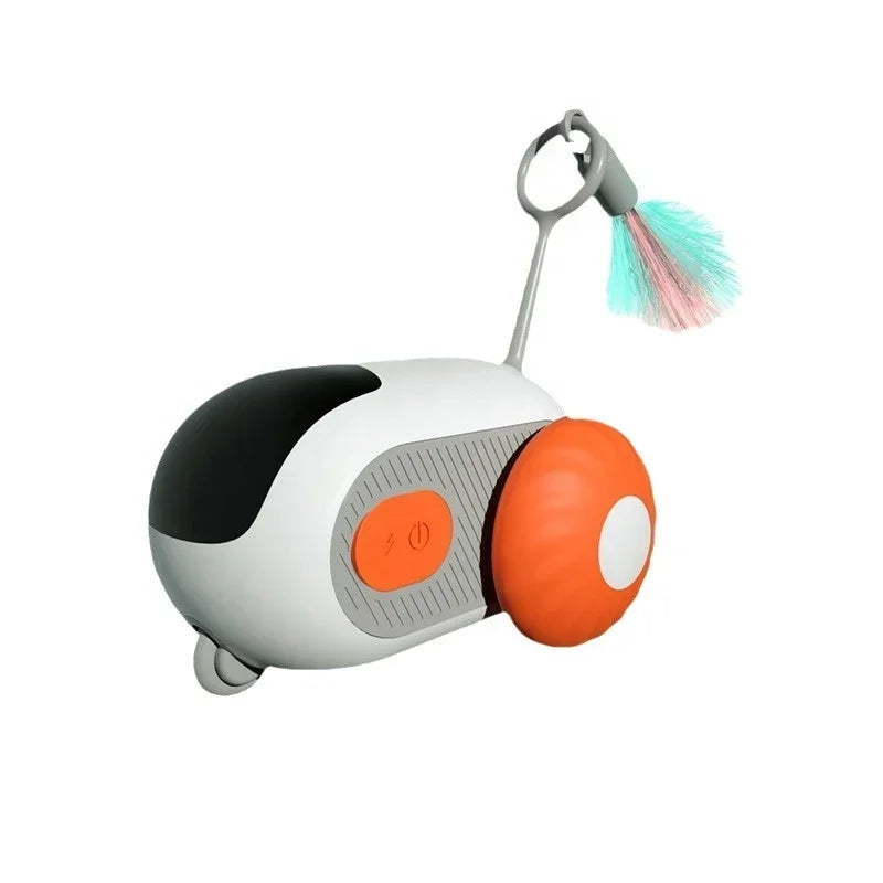 Pet Remote Control Feather Teaser Car Toy Rechargeable Obstacle Avoidance