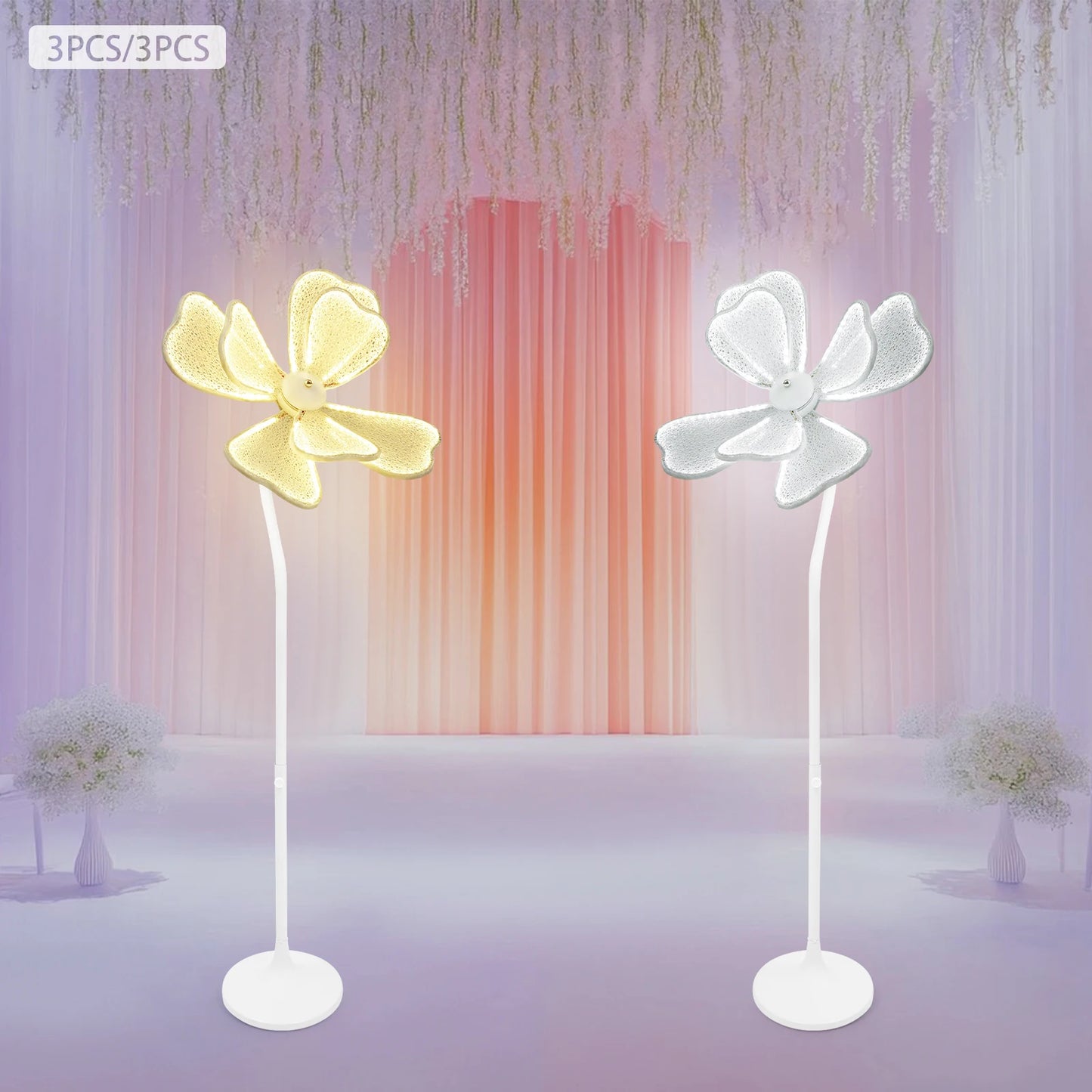 Three Pack 50W Wedding Flower Floor Lamp LED For Weddings