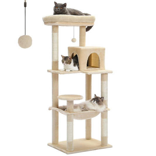 PAWZ Road Five Level Cat Tree Indoor Tower With Hammock