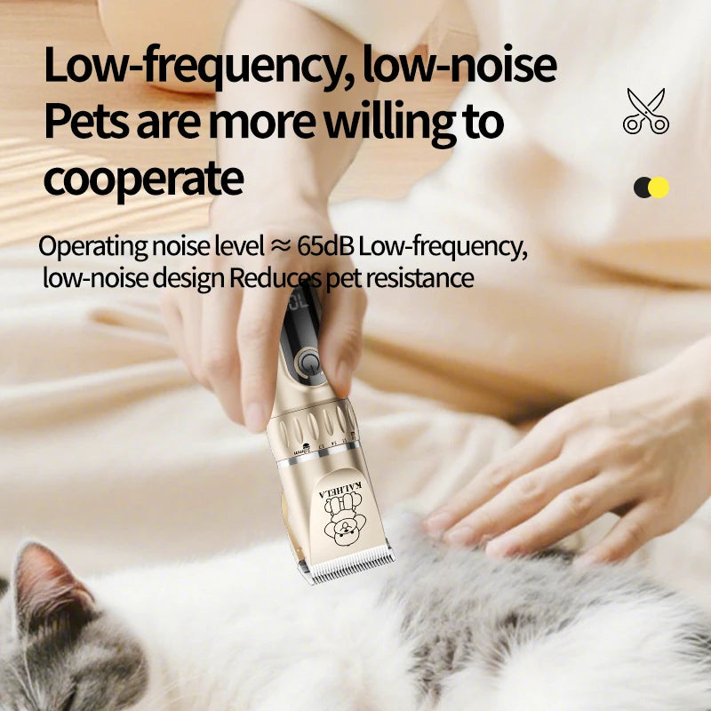Pet Grooming Kit Rechargeable Electric Trimmer Set With Scissors