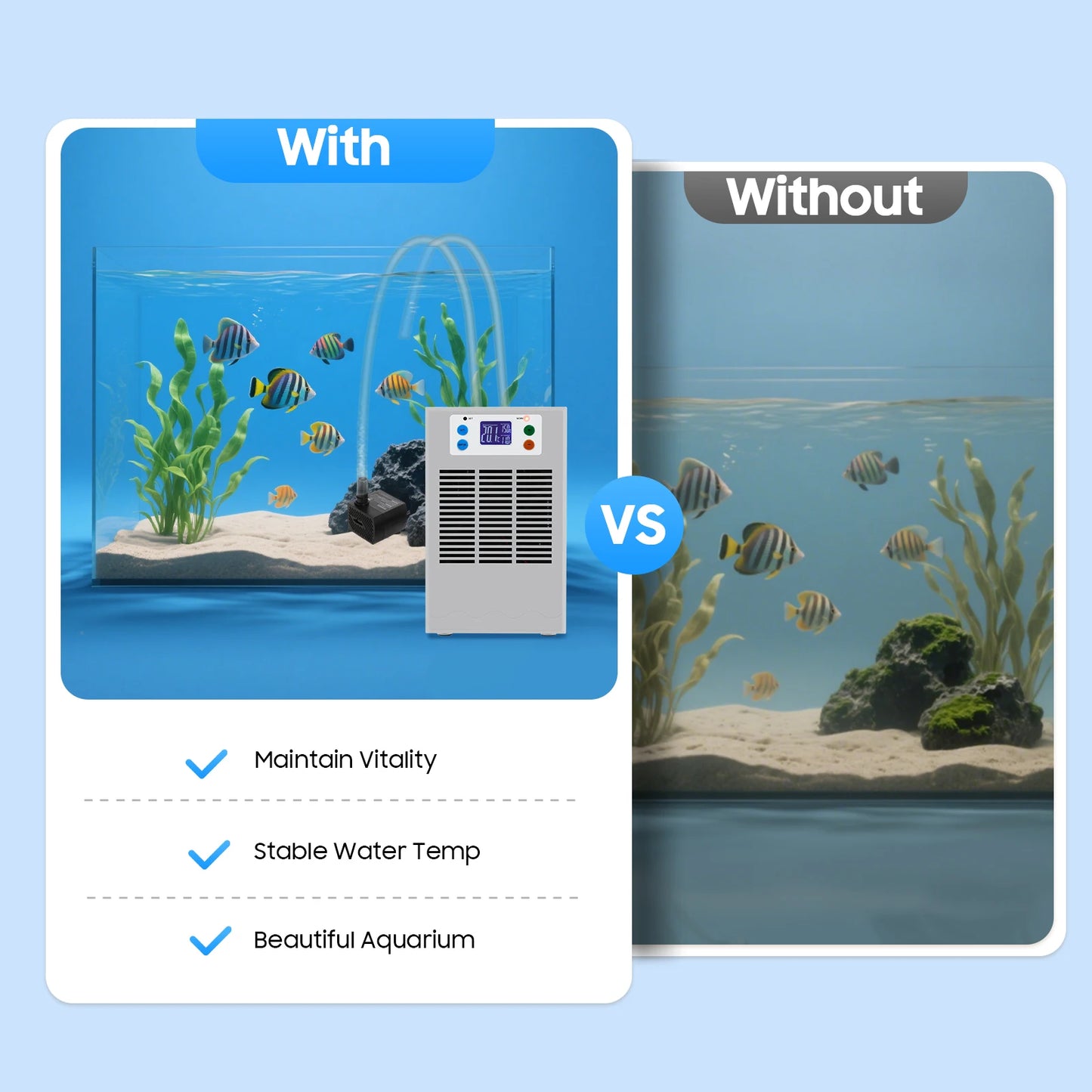 Aquarium Water Chiller Low Noise Cooling With Digital Temperature Control