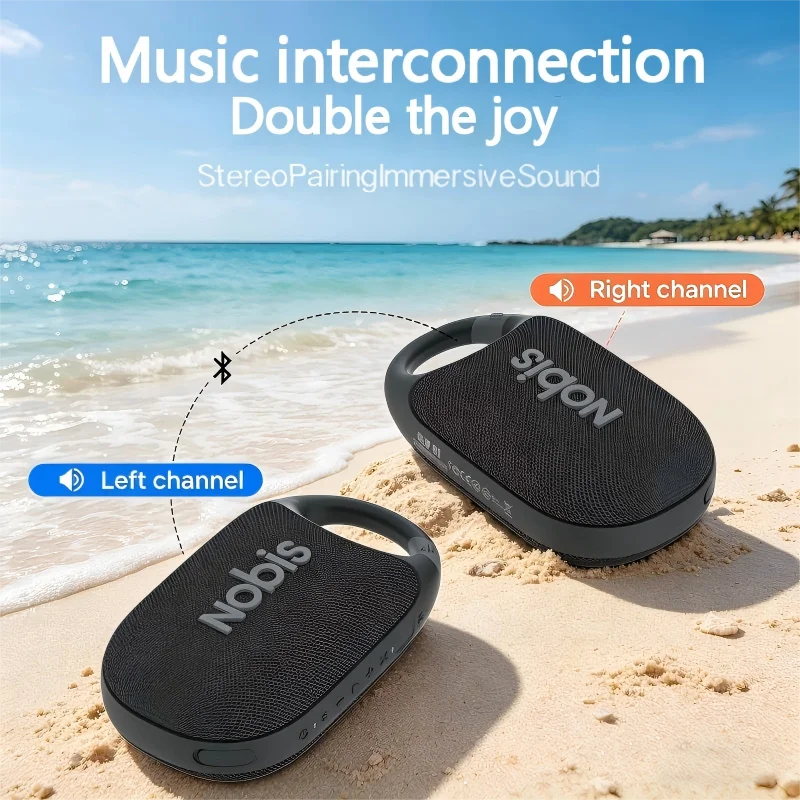 Nobis IP68 Waterproof Bluetooth Speaker 8W Stereo 24H Playtime
