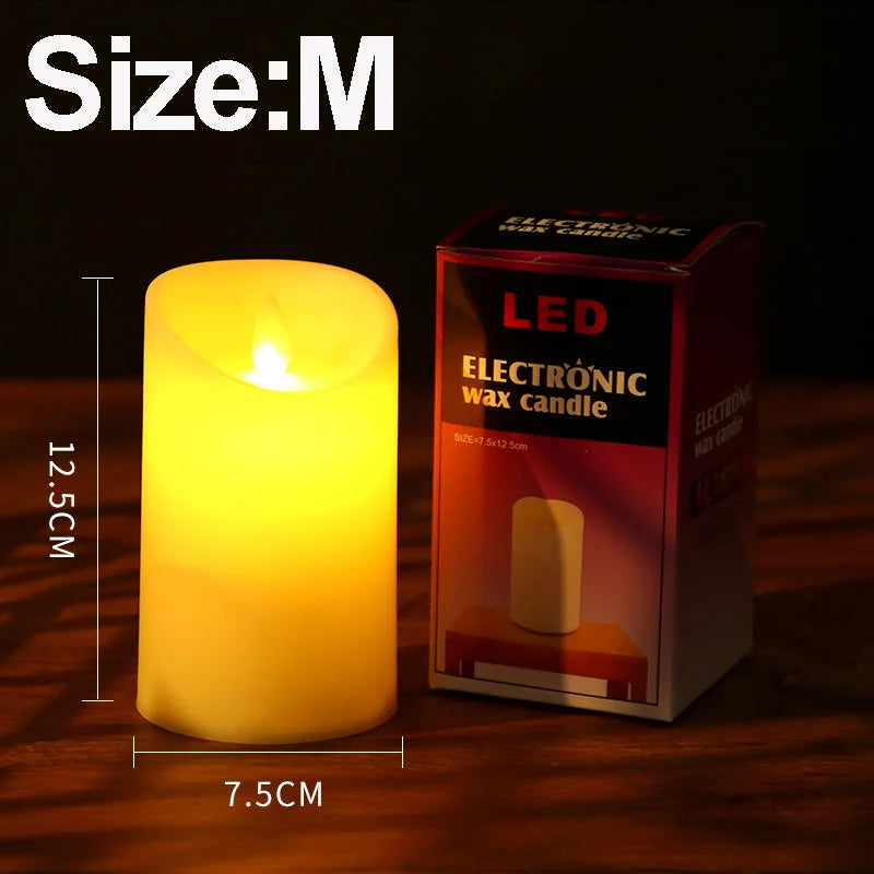 Moving Wick LED Candle With Dancing Flame Safe For Kids