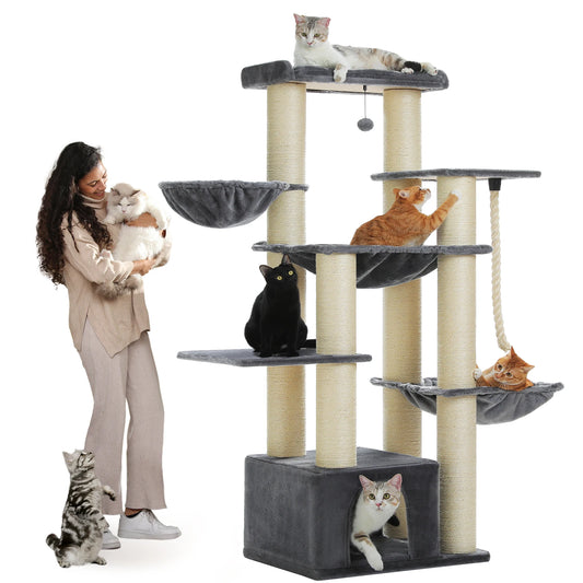 PAWZ Road Large Cat Tree With Multi Levels And Hammock