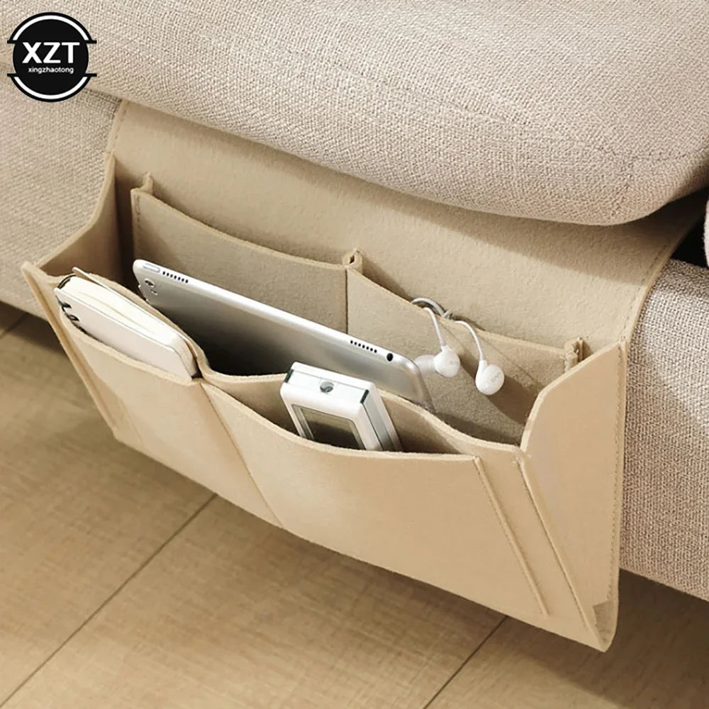 Felt Bedside Storage Organizer Pockets Hanging Bag