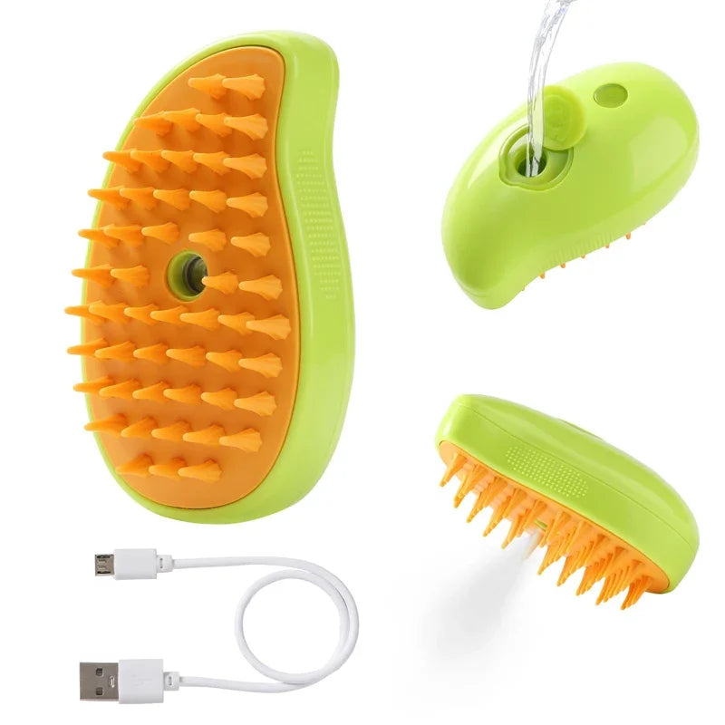 Cat Steam Brush Comb 3in1 Pet Grooming And Hair Care