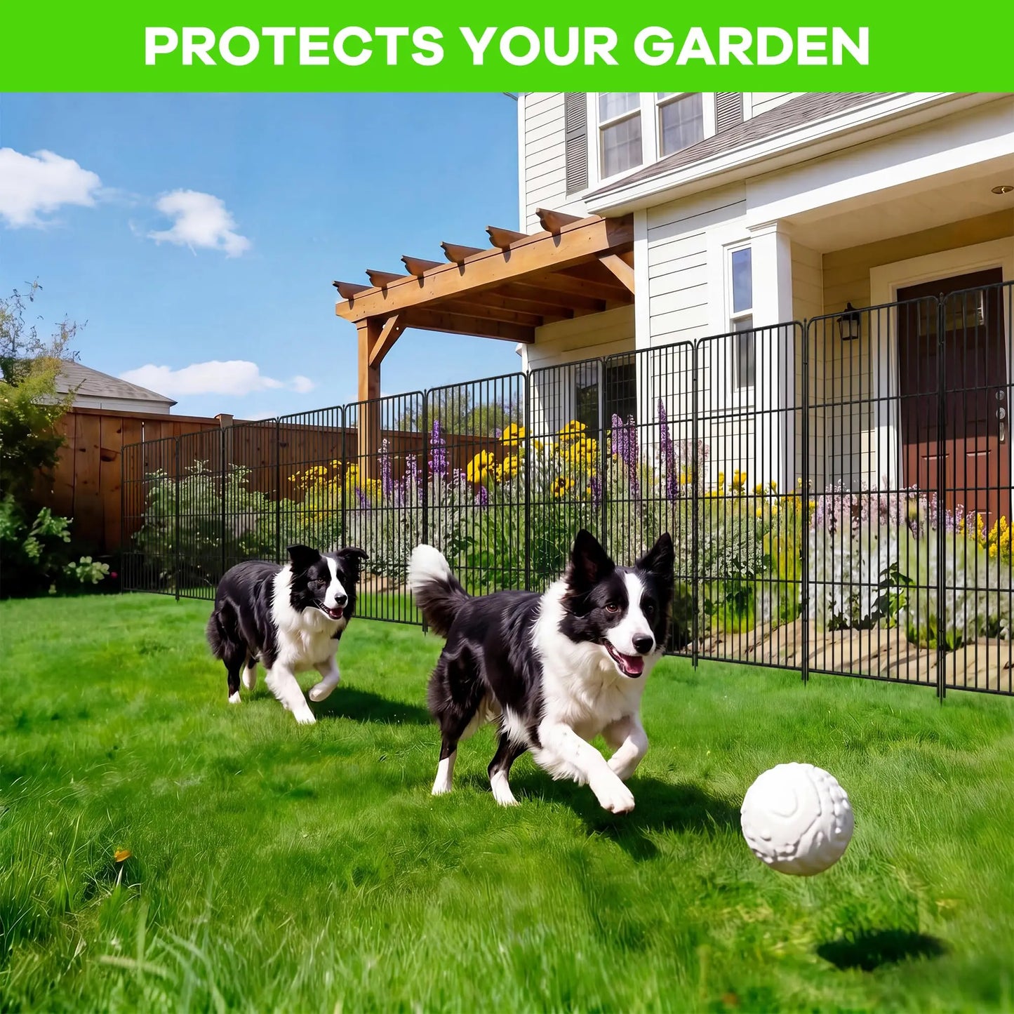 Garden Fence No Dig Metal Barrier For Yard And Pets