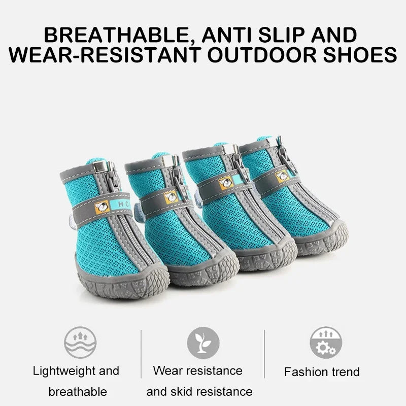 Dog Shoes Non-Slip Plush Paw Protection Boots Breathable Warm For Pets