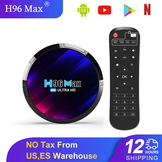 H96 Android Smart TV Box H96 Max RK3528 Quad Core WiFi 6 BT5 8K