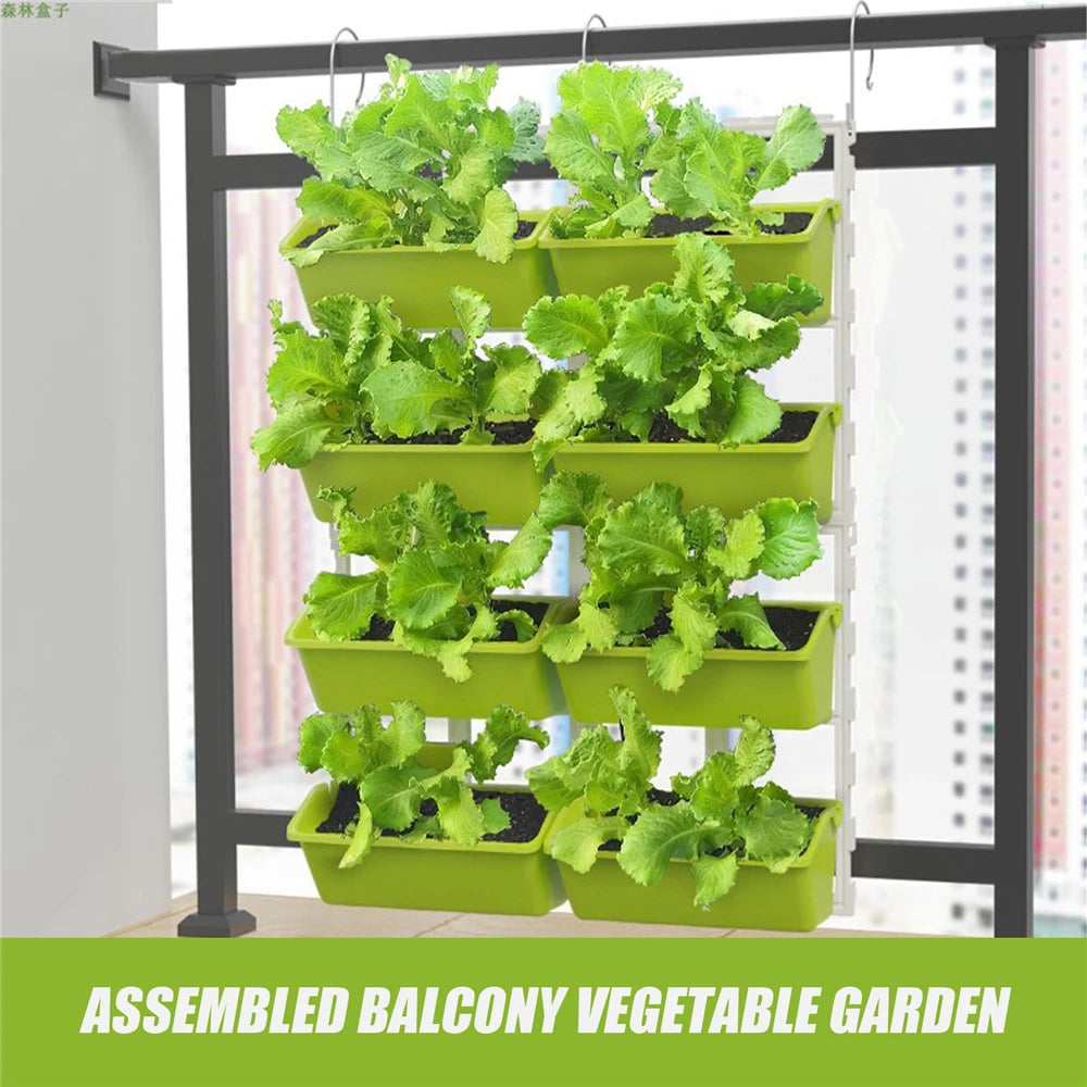 Four Tier Wall Mounted Garden Planter Vertical Raised Bed