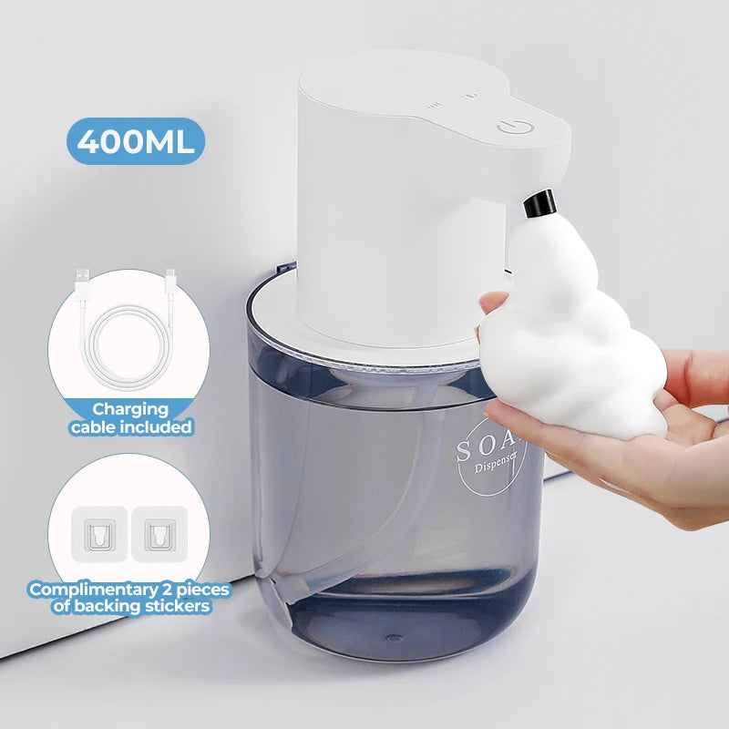 Wall Mounted Automatic Foam Soap Dispenser 500ml Rechargeable Sensor