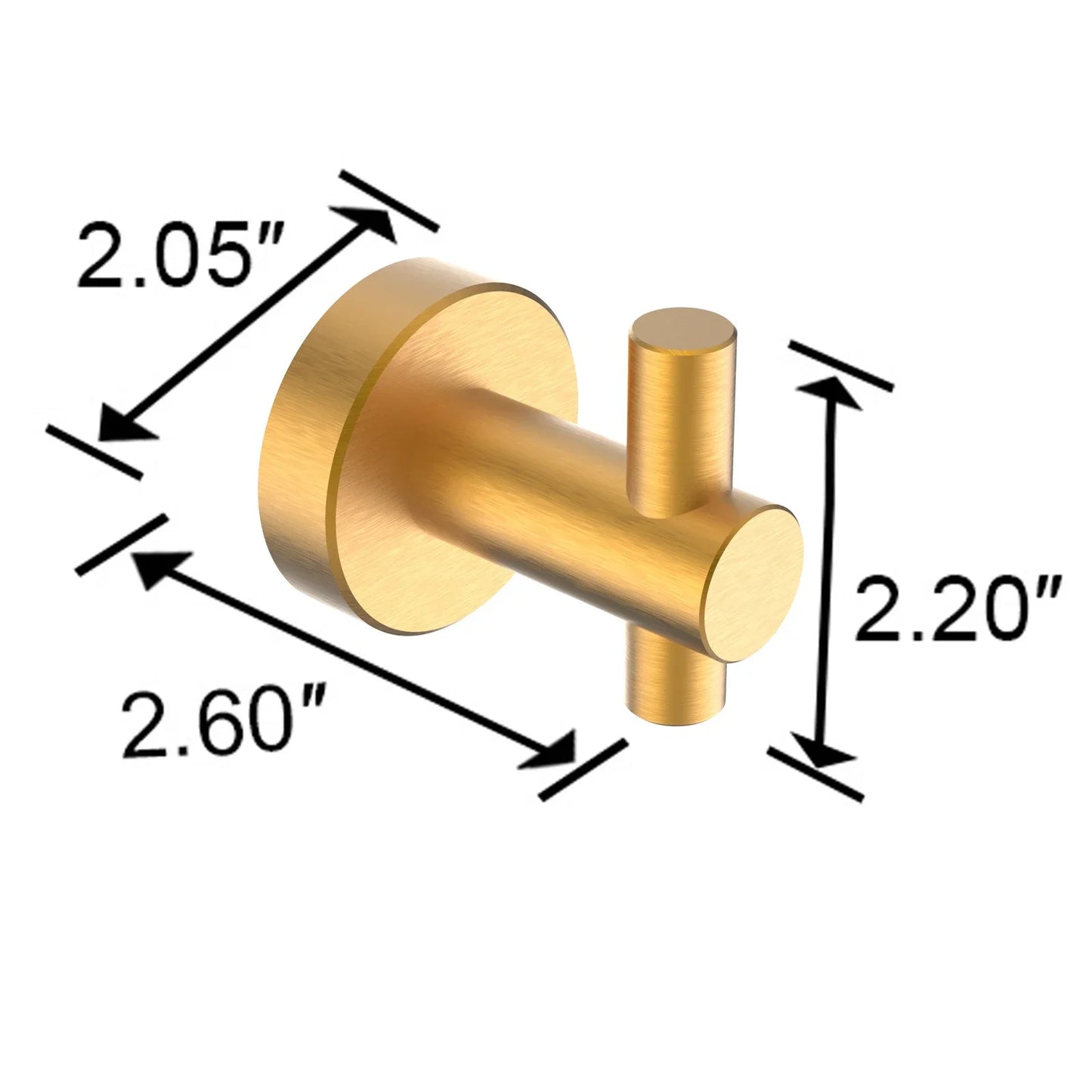 Round Base Wall Hooks 4 Pack With Screws For Entryway Wardrobe