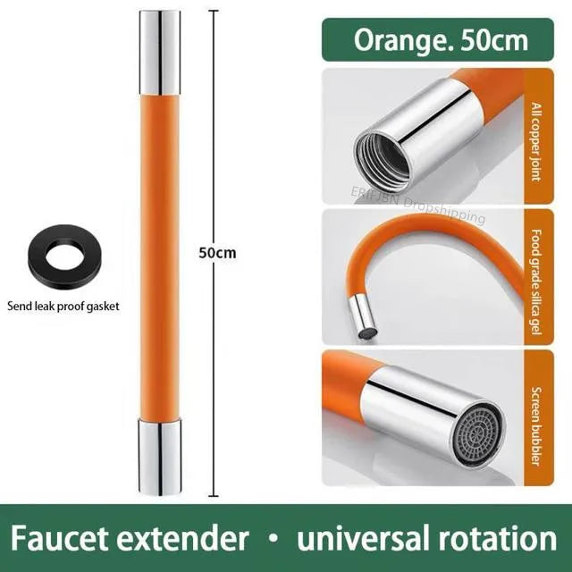 360 Degree Rotating Faucet Extender Silica Gel Splash Guard