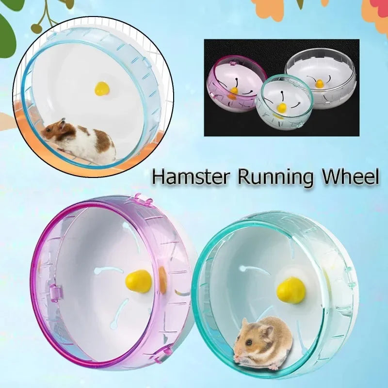 Silent Transparent Hamster Running Wheel Toy For Small Pets