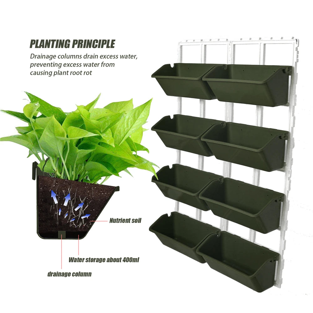 Four Tier Wall Mounted Garden Planter Vertical Raised Bed