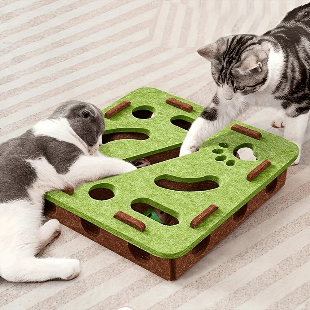 New Interactive Cat Toy With Maze Tunnel And Bell Ball