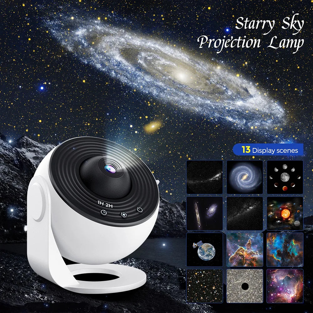 Aiopp Galaxy Projector For Bedroom With 13 Film Discs