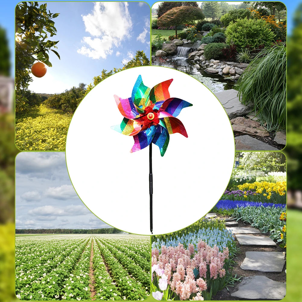 APWIKOGER Reflective Windmill Bird Repeller For Outdoor Garden