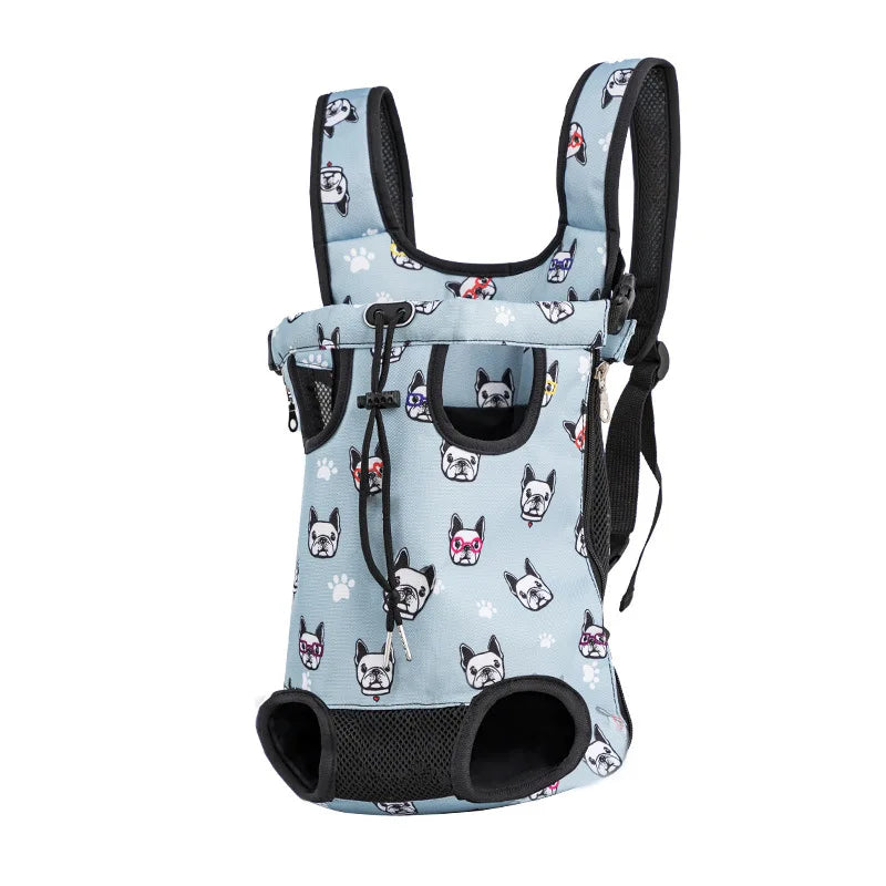Outdoor Dog Backpack Carrier Breathable Mesh Travel Bag