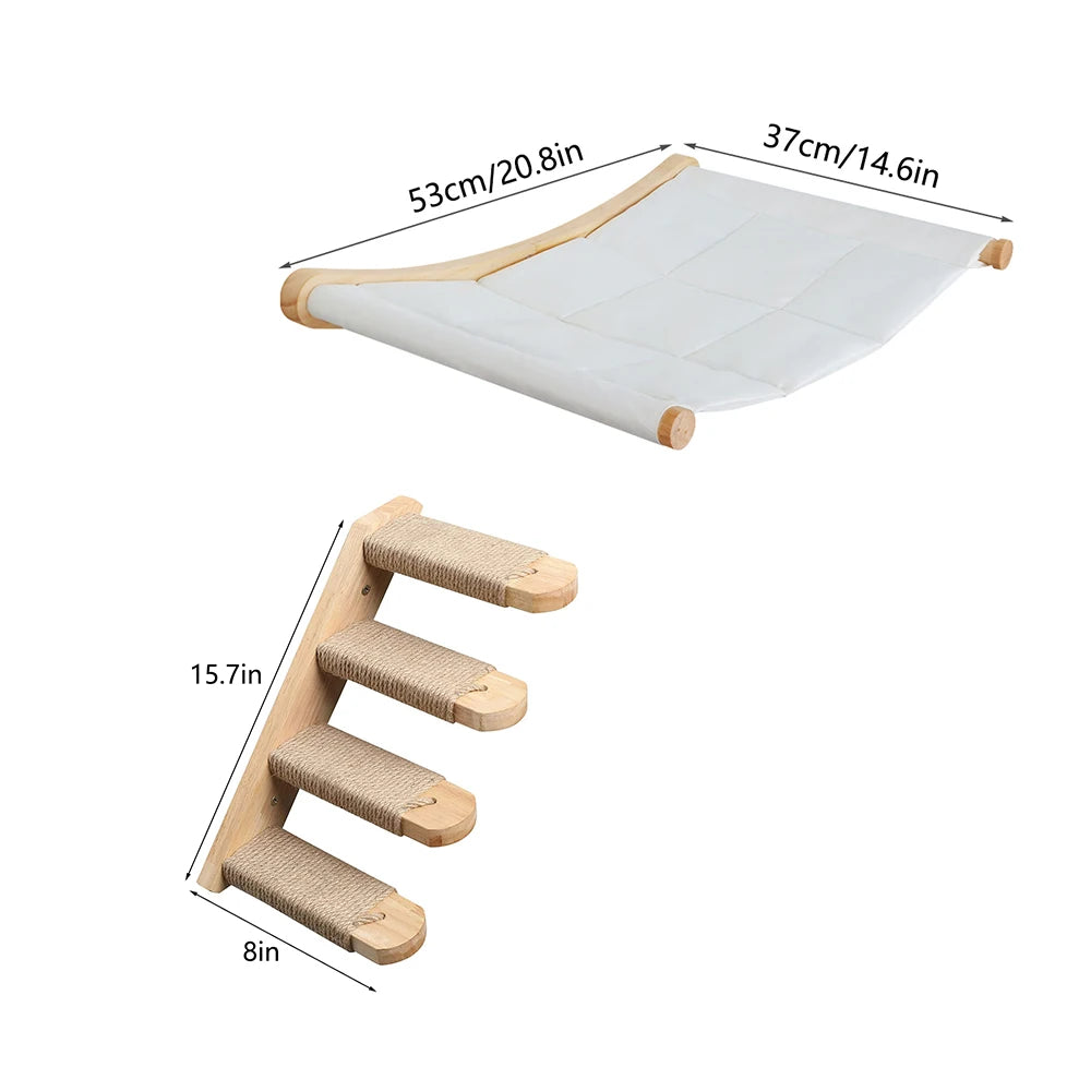 CWV Wall Mounted Cat Hammock Kit With Multi Level Perches