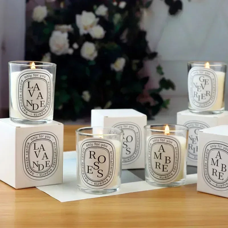 Romantic Vanilla Scented Candle Jar For Wedding Guests Gift Idea