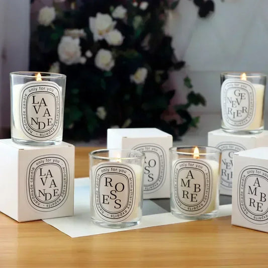 Romantic Vanilla Scented Candle Jar For Wedding Guests Gift Idea