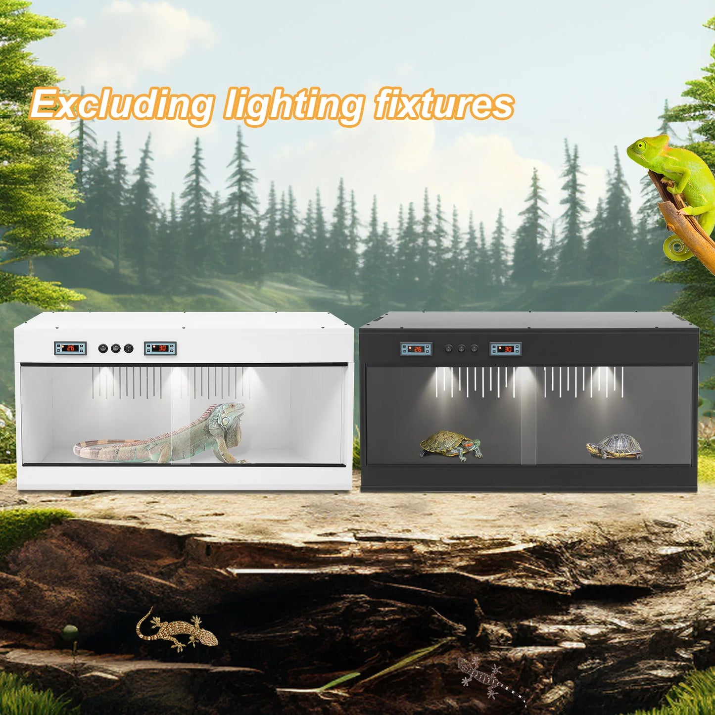 Bymaocar Reptile Habitat With Glass Sliding Door And Intelligent Thermostat