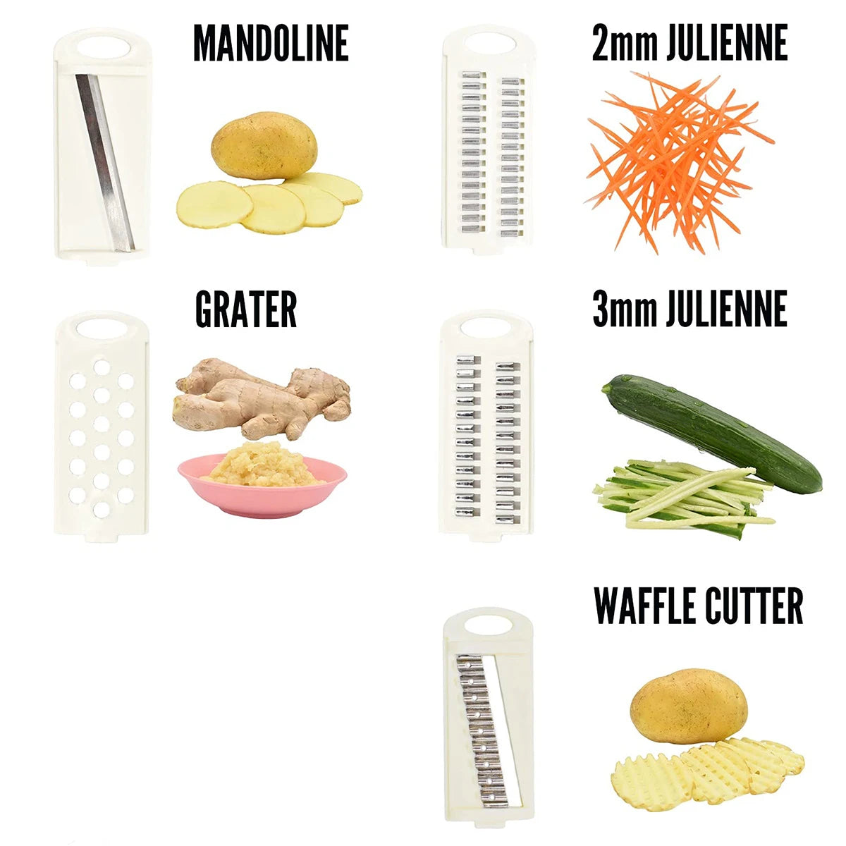 Mandoline Slicer 5 In 1 Vegetable Cutter And Grater