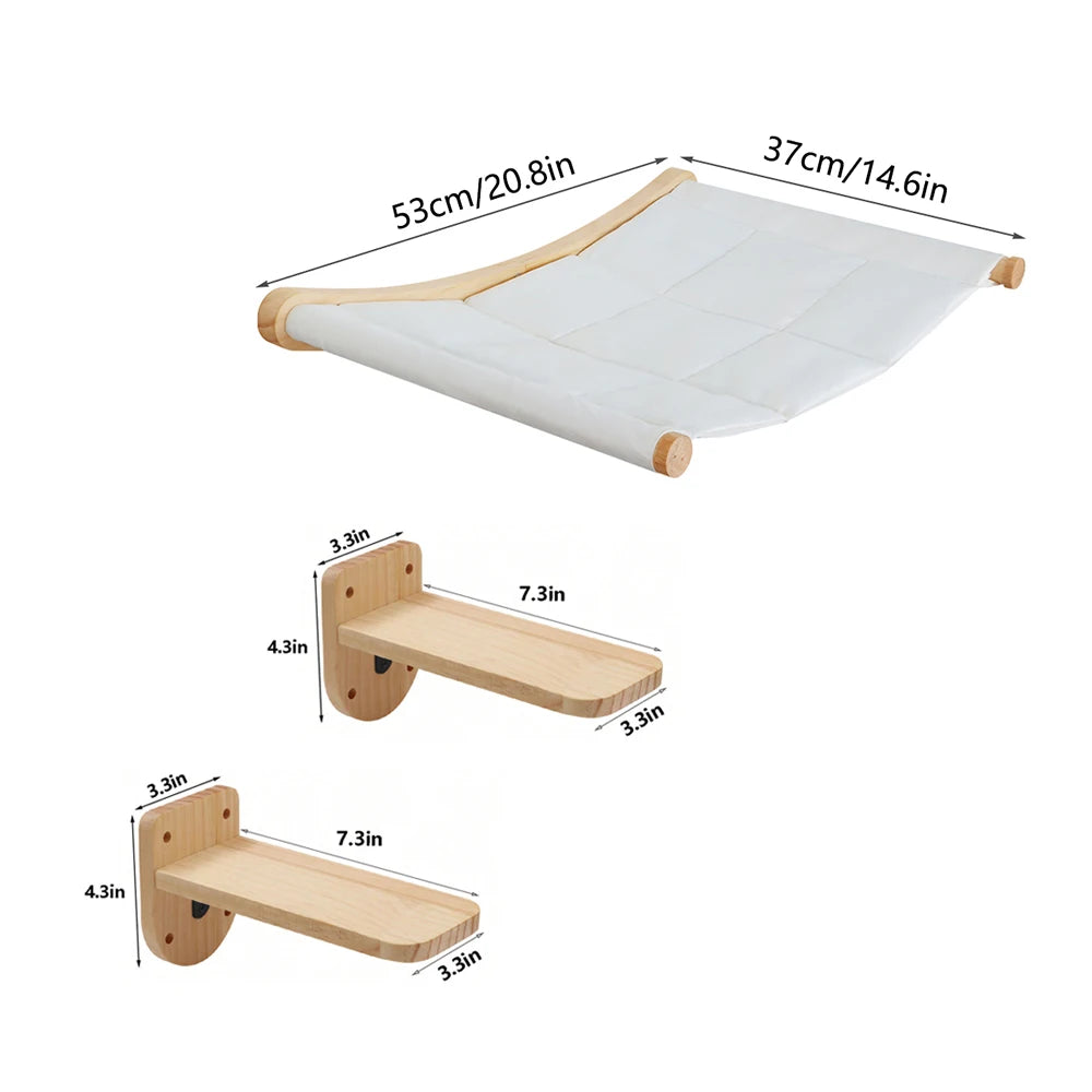 CWV Wall Mounted Cat Hammock Kit With Multi Level Perches