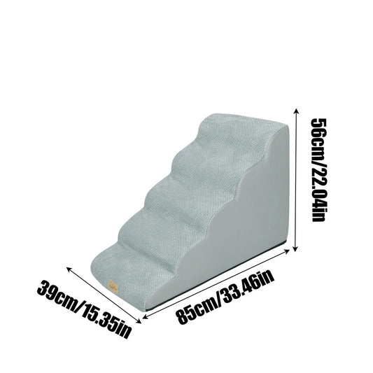 Pet Dog Steps For High Beds And Sofas With Washable Sponge Foam Cover