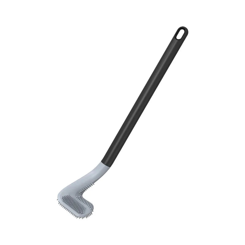Golf Club Shaped Silicone Head Toilet Brush With Wall Mounted Holder