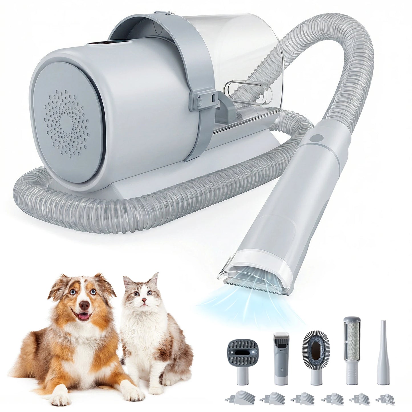 JHK 2.5L Pet Grooming Vacuum Kit With Cordless Low Noise Clippers